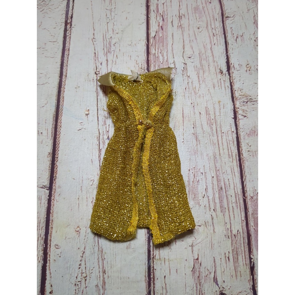 Vintage Talking Barbie gold Swimsuit Cover Up original Outfit Mattel 1971 HTF